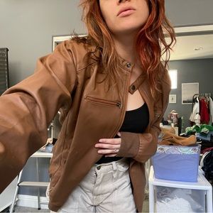 Camel Pleather Jacket